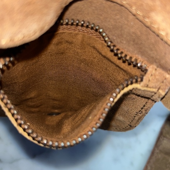 Free People Studded Clip On Wallet Leather in Color: Cognac NWT - Picture 7 of 16